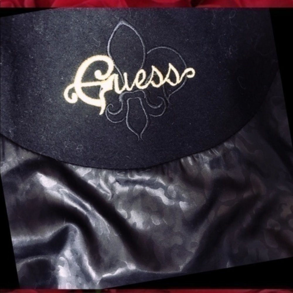 GUESS WOOL DOUBLE BREASTED BLACK PEACOAT JACKET M - Picture 8 of 10